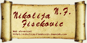 Nikolija Fišeković vizit kartica